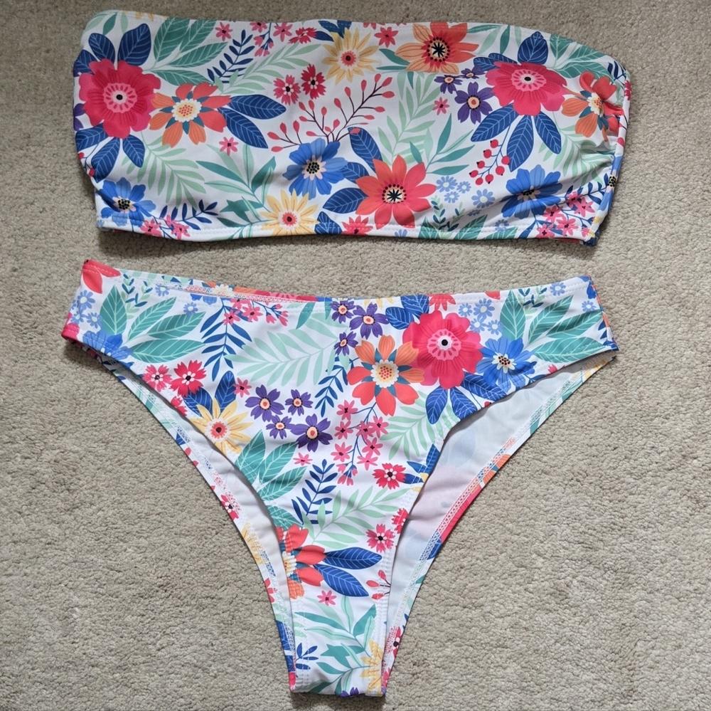 SHEIN Colorful Floral Bikini Set